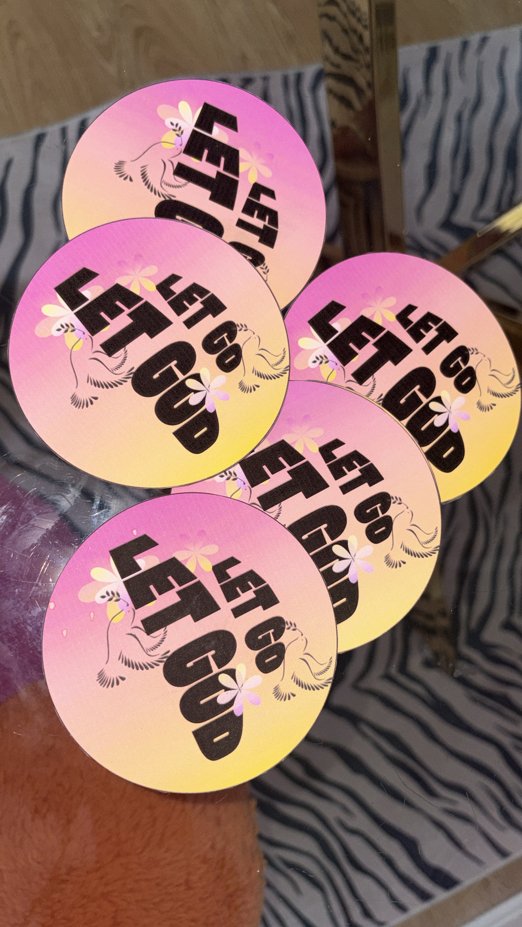 Let Go Let God stickers